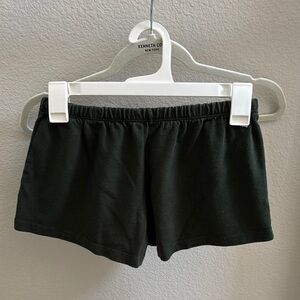 Brandy Melville Green Cotton Shorts Elastic Waistband